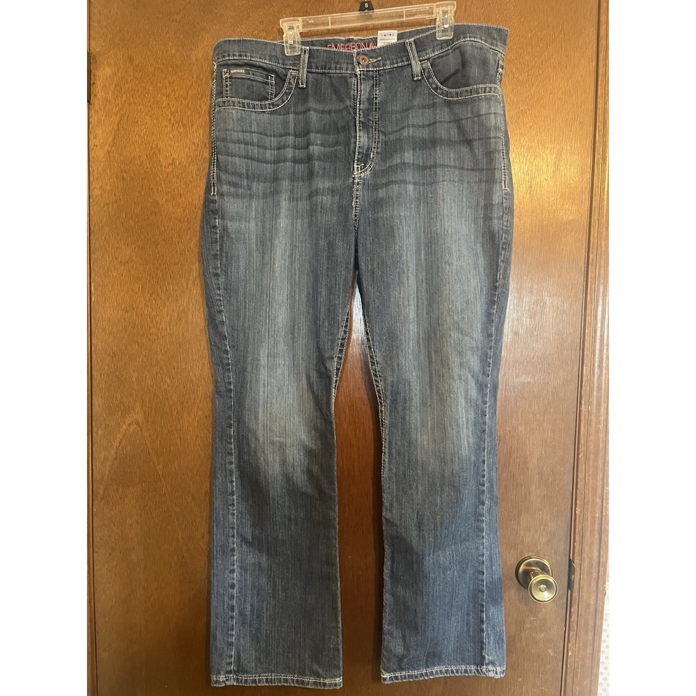 Cinch Emerson Jeans Womens 35x19 R Blue Relaxed Bootcut Denim